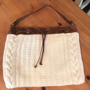 Paglei beige knit bag